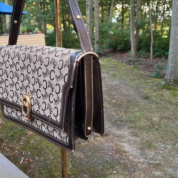 Celine Vintage Shoulder Bag with Horse and Carriage Good Condition GUC - Picture 4 of 12